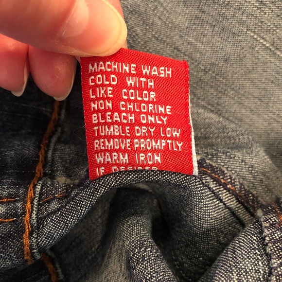 AC-3998 Classic Blue Denim Button Front Jacket Size L - Picture 11 of 11